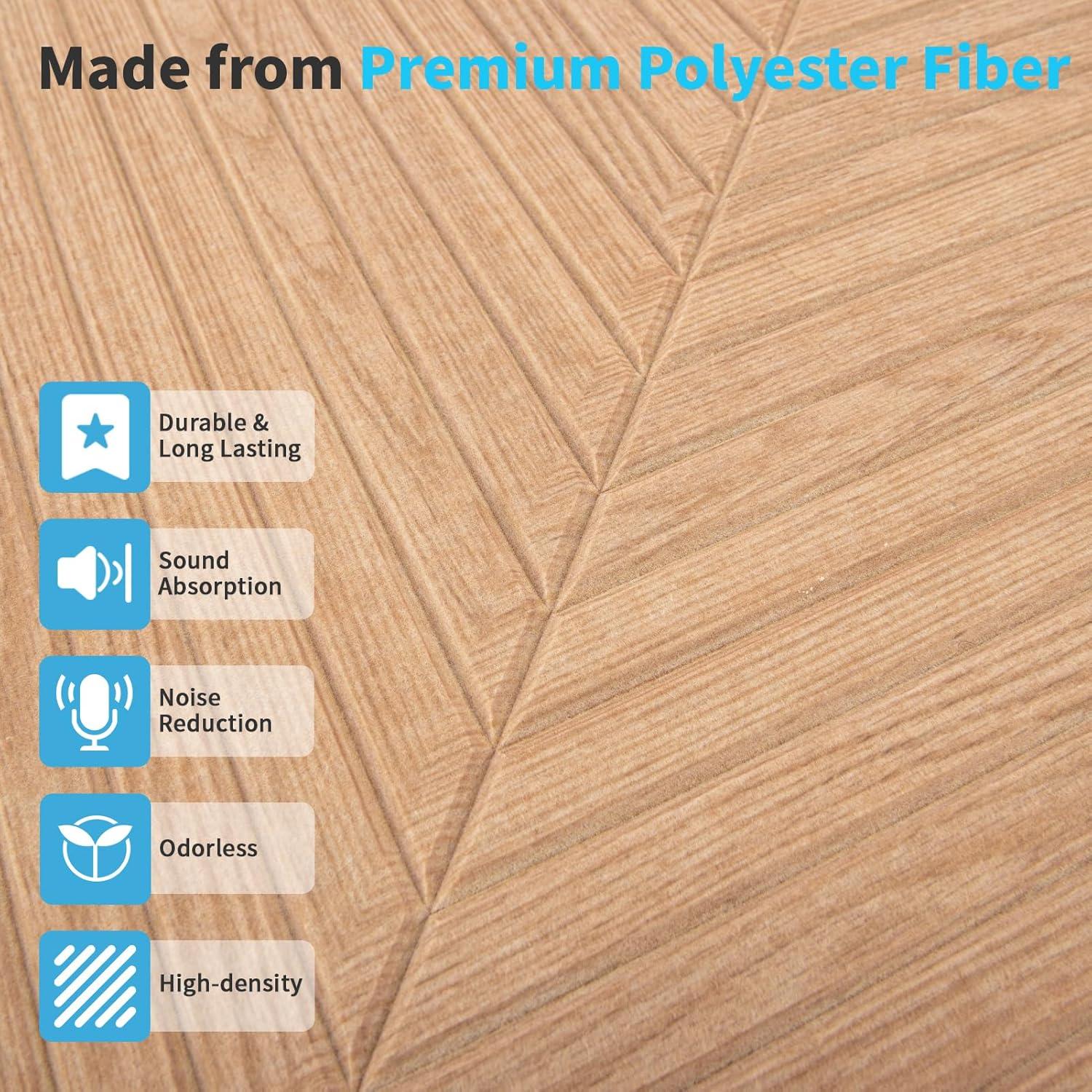 Paneles Acústicos Autoadhesivos Art3d 6 Piezas 61x61 cm Madera