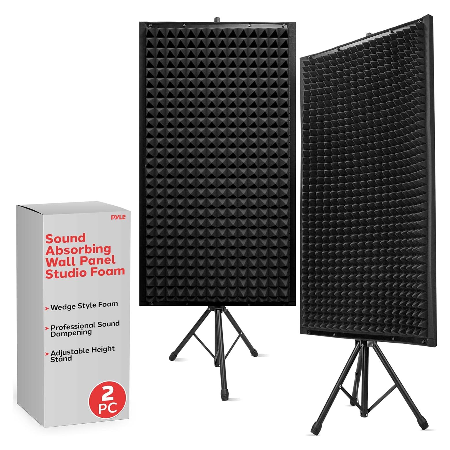 Paneles de espuma acústica Pyle PSIP24X2.5, 2 unidades, 60 x 120 cm