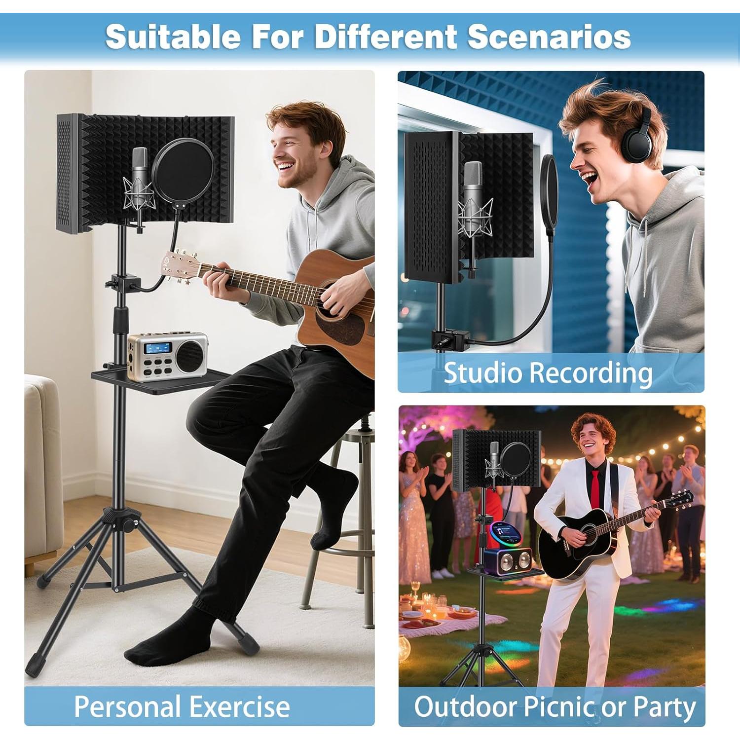 Escudo de Aislamiento de Micrófono GYXZ Ajustable 166-207 cm