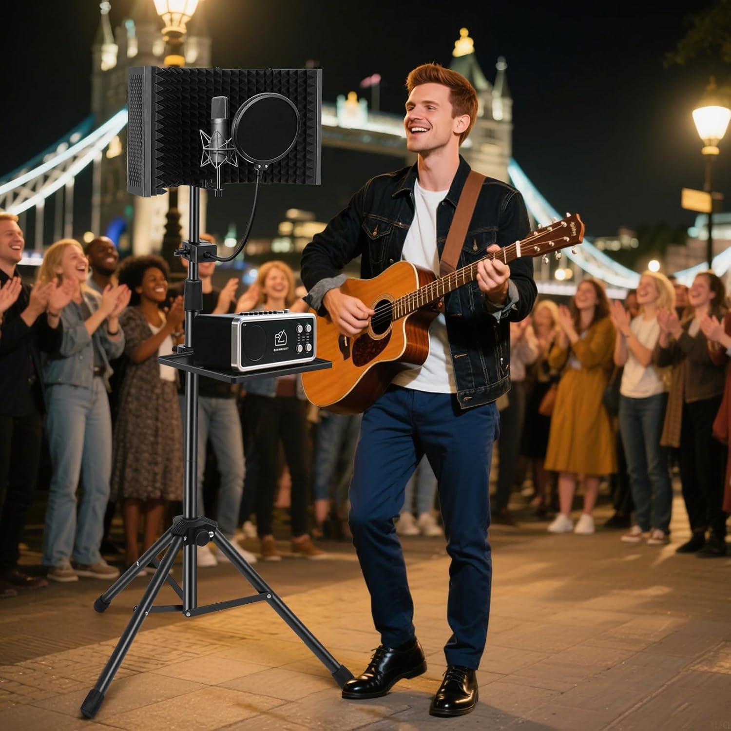 Escudo de Aislamiento de Micrófono GYXZ Ajustable 166-207 cm