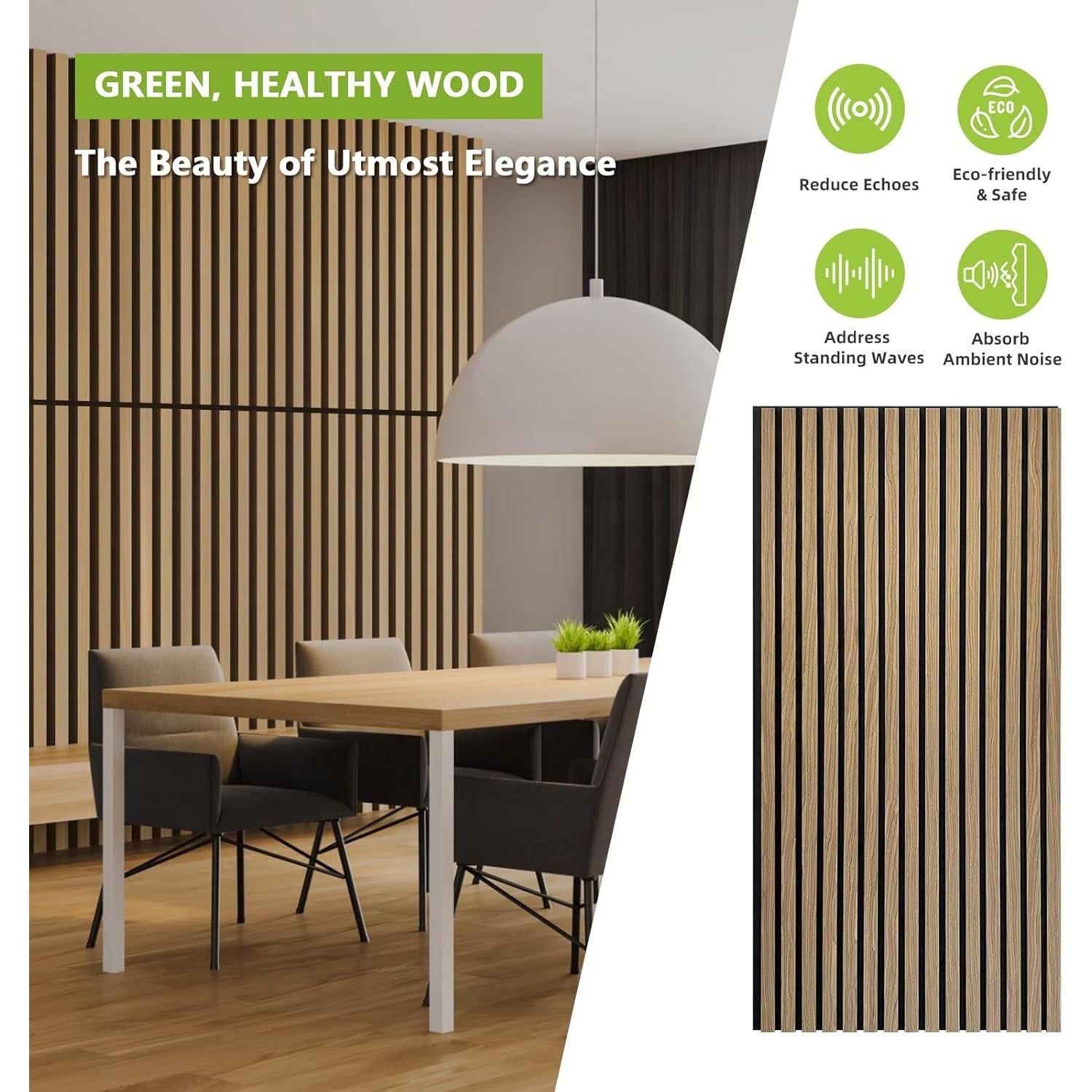 Paquete de 2 Paneles Acústicos de Madera NOOOZA 120x60 cm