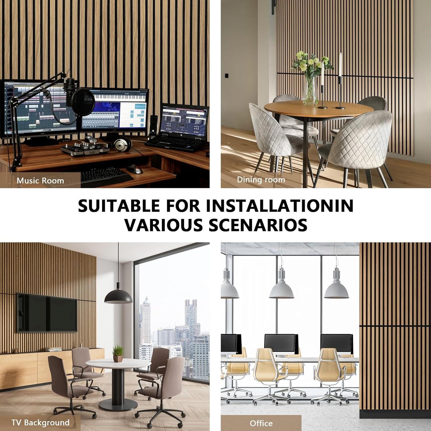 Paquete de 2 Paneles Acústicos de Madera NOOOZA 120x60 cm