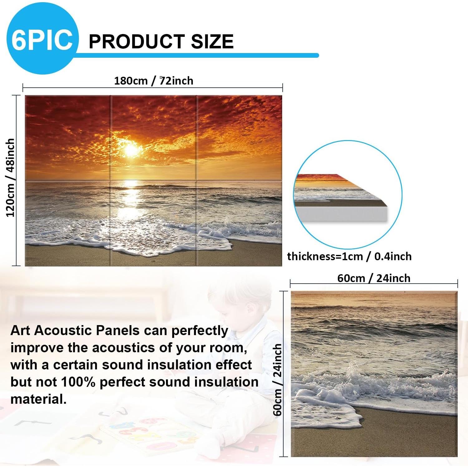 Paneles Acústicos de Arte Autoadhesivos 182x122 cm Corse Aurore