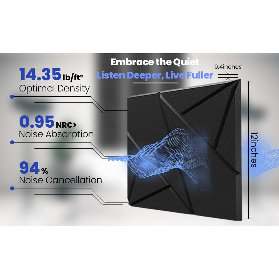 Paquete de 8 Paneles Acústicos Autoadhesivos Xpneuma 30x30 cm
