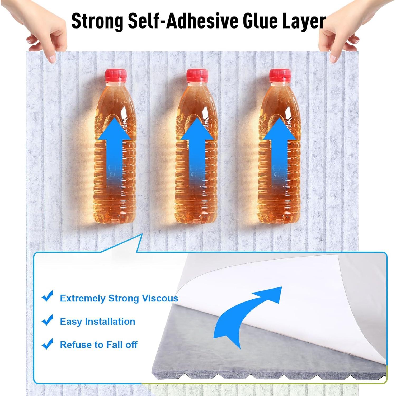 Paquete de 10 Paneles Acústicos Aislantes 119.4x60.9cm Gris Claro