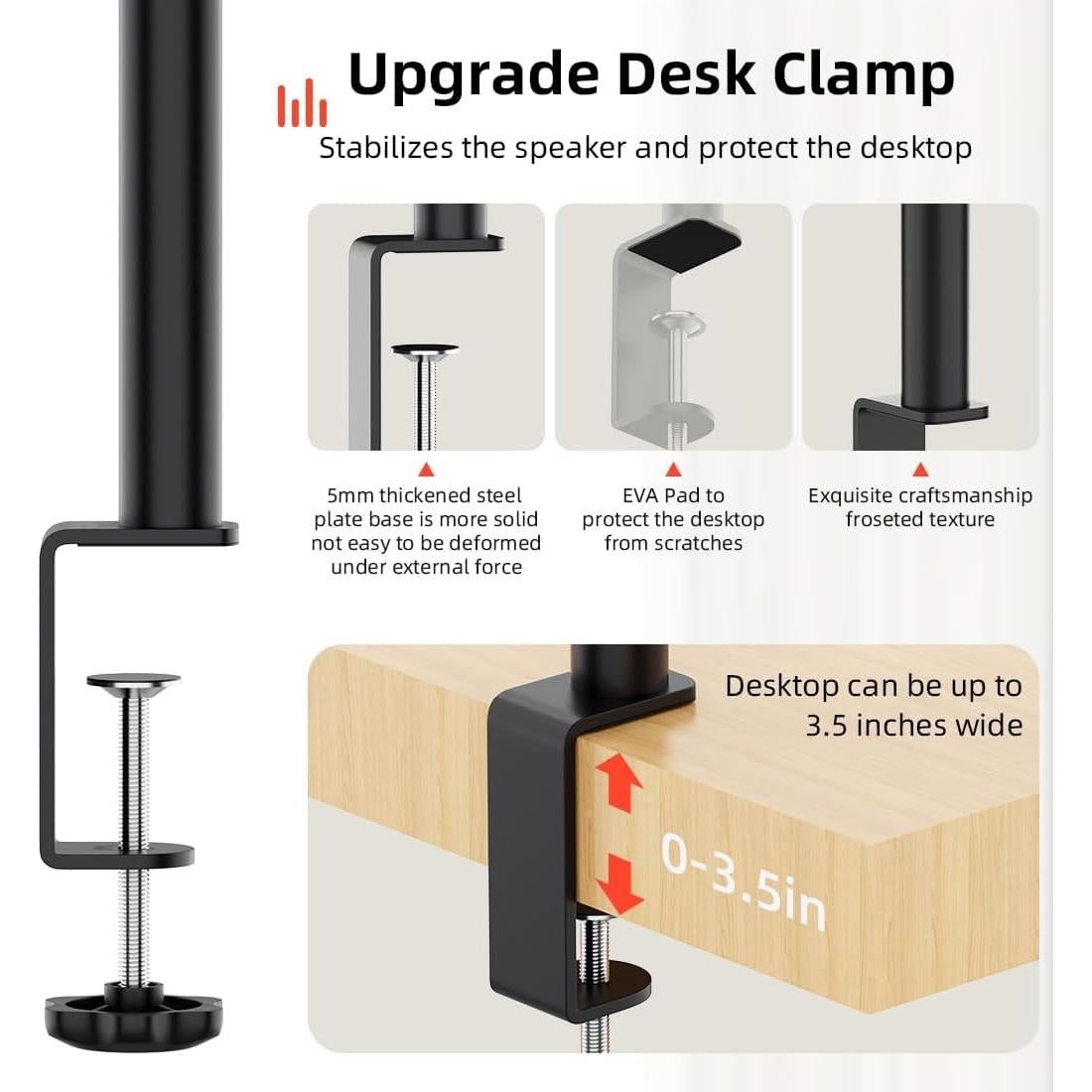 Soporte de Monitor de Estudio Futrue-Wolker Set de 2 Ajustable