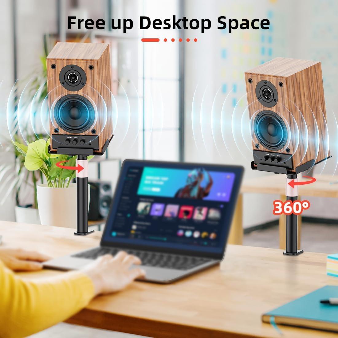 Soporte de Monitor de Estudio Futrue-Wolker Set de 2 Ajustable