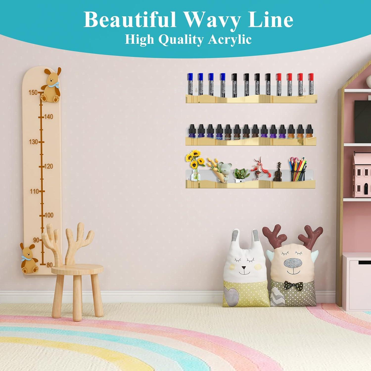 Estante de Esmalte de Uñas SOVQUEST 6 Paquetes Dorado 38x5x4 cm