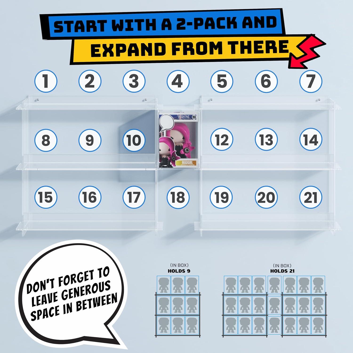 Estantes Flotantes WINKINE para Funko Pop - Paquete de 2