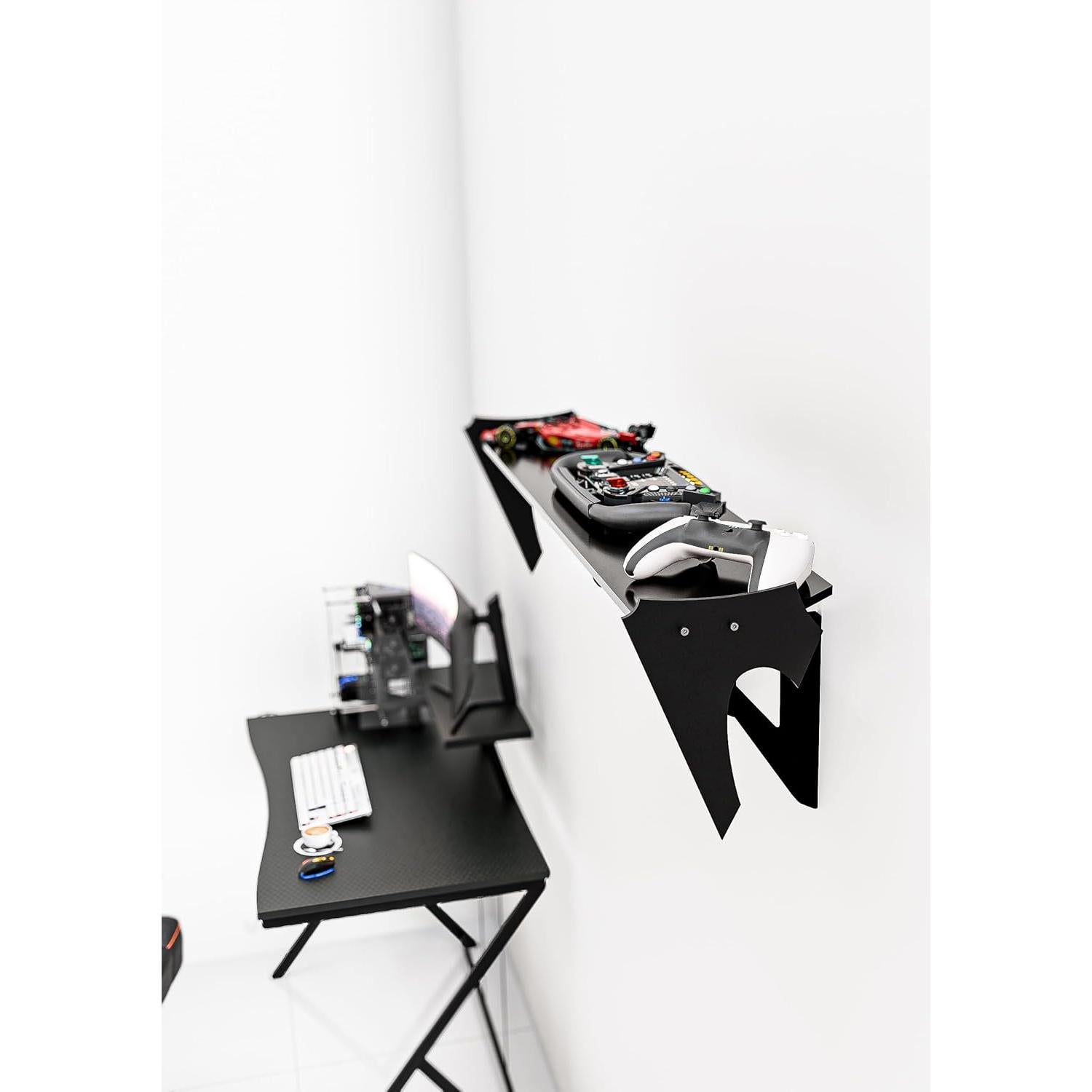 Estante de Pared S999 en Forma de Ala 61 cm con Acrílico