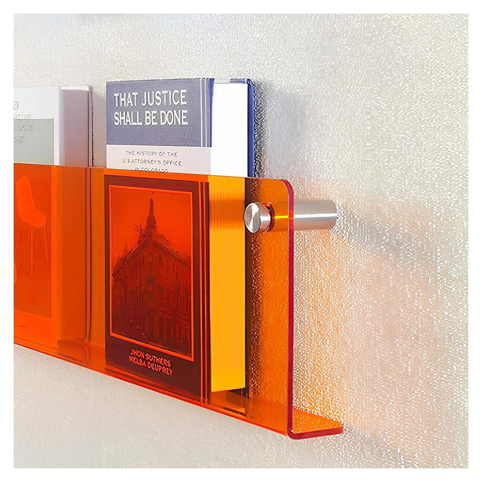 Soporte de Revistas Acrílico ROYALITA 24" Naranja - Paquete de 2