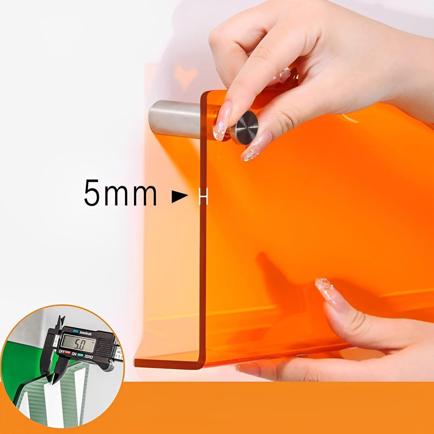 Soporte de Revistas Acrílico ROYALITA 24" Naranja - Paquete de 2