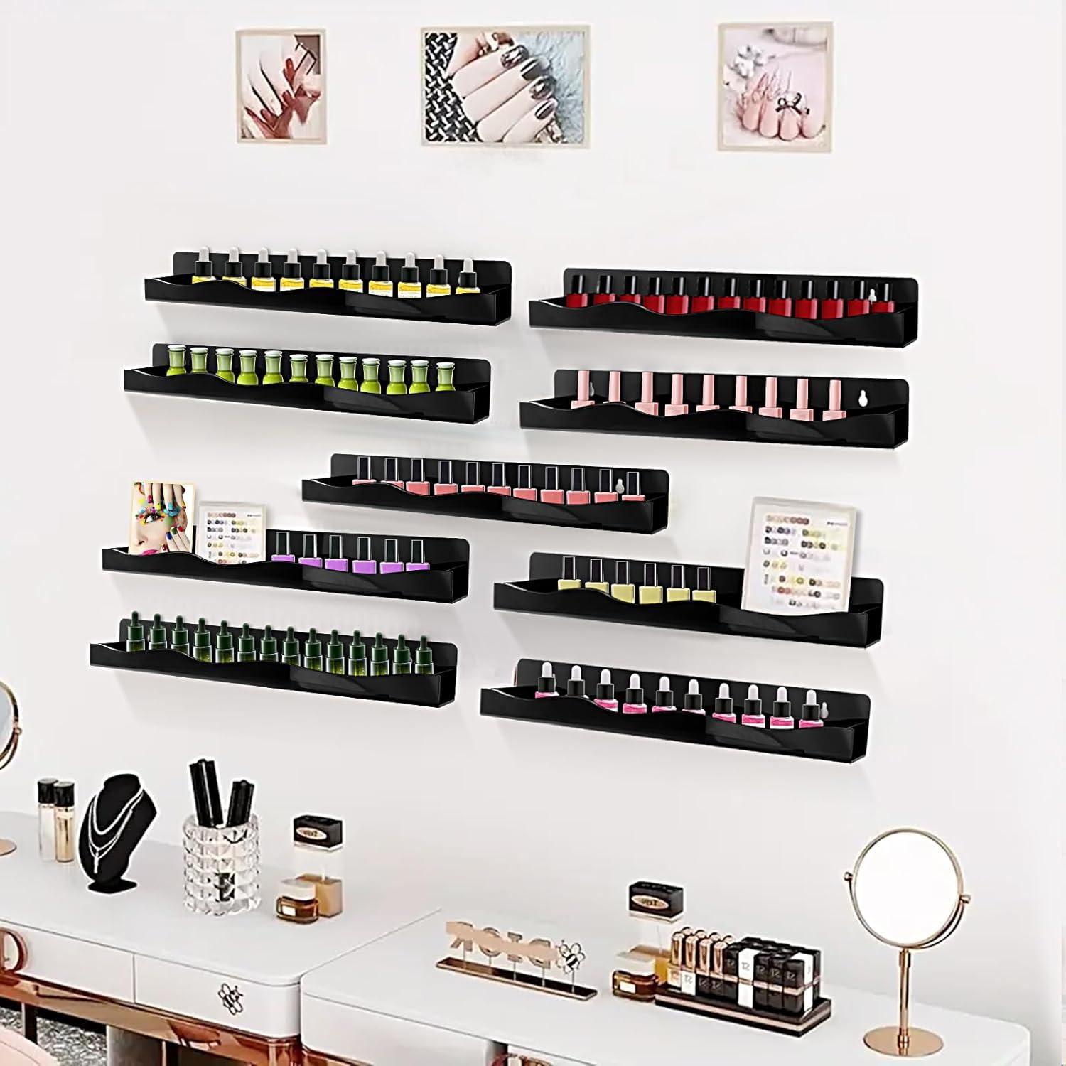 Estante Organizador de Esmaltes CRAFTIFANO 6 Piezas Negro 38.1 cm