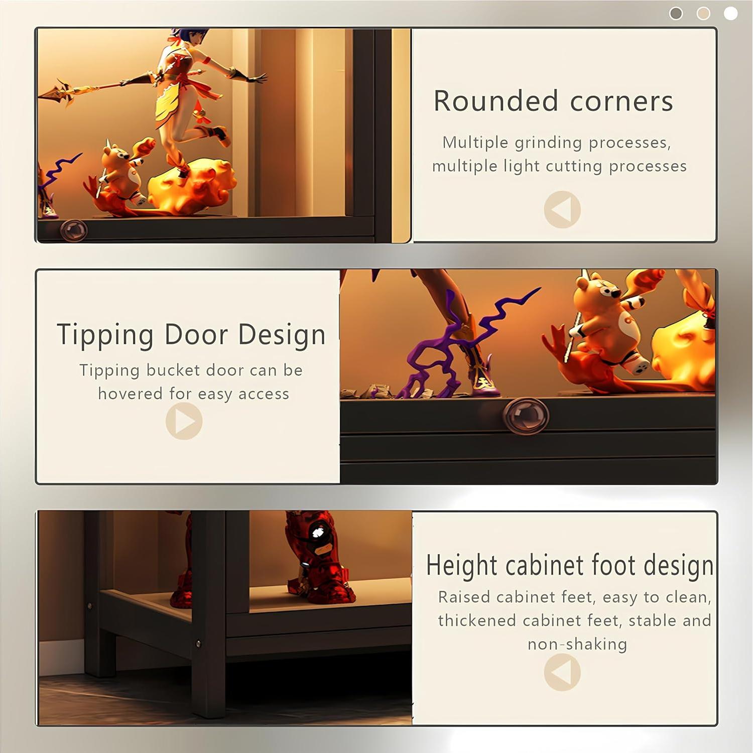 Gabinete de Exhibición Curio JOIHGA 5 Niveles 172 cm Negro