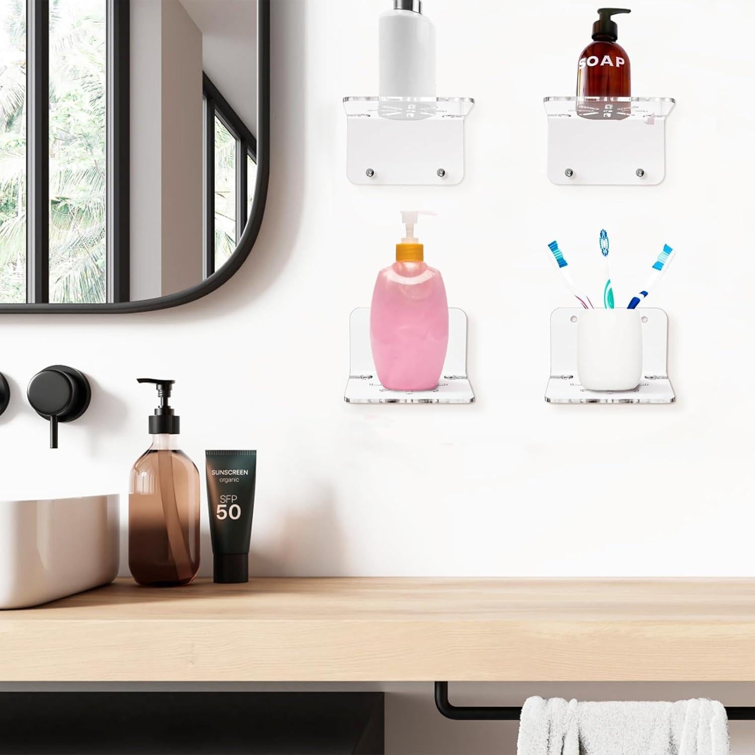 Estantes Flotantes de Acrílico Nicunom - 6 Piezas 10.16 cm