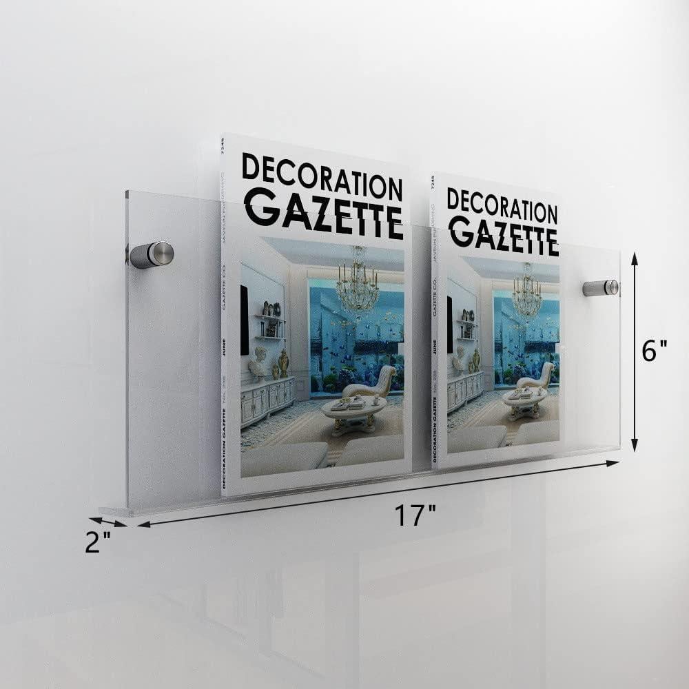 Soportes de Revistas Acrílico ROYALITA 17" x 4 Unidades