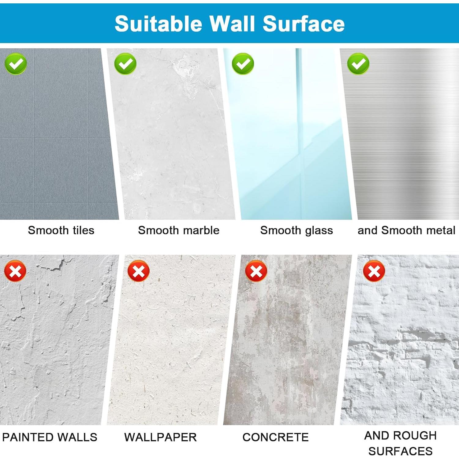 CGBE Estantes de Ducha Autoadhesivos Acrílico 2 Piezas 29x11.9cm