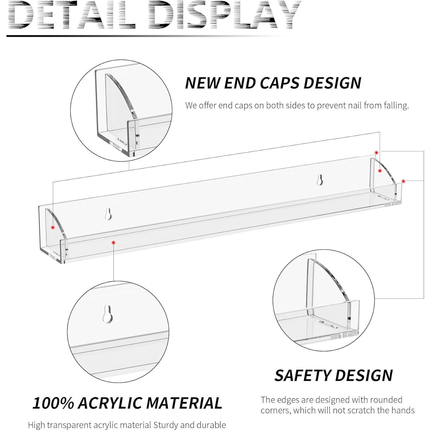 Estante de Esmalte de Uñas Hexsonhoma 24 Pulgadas Organizador 6 Unidades