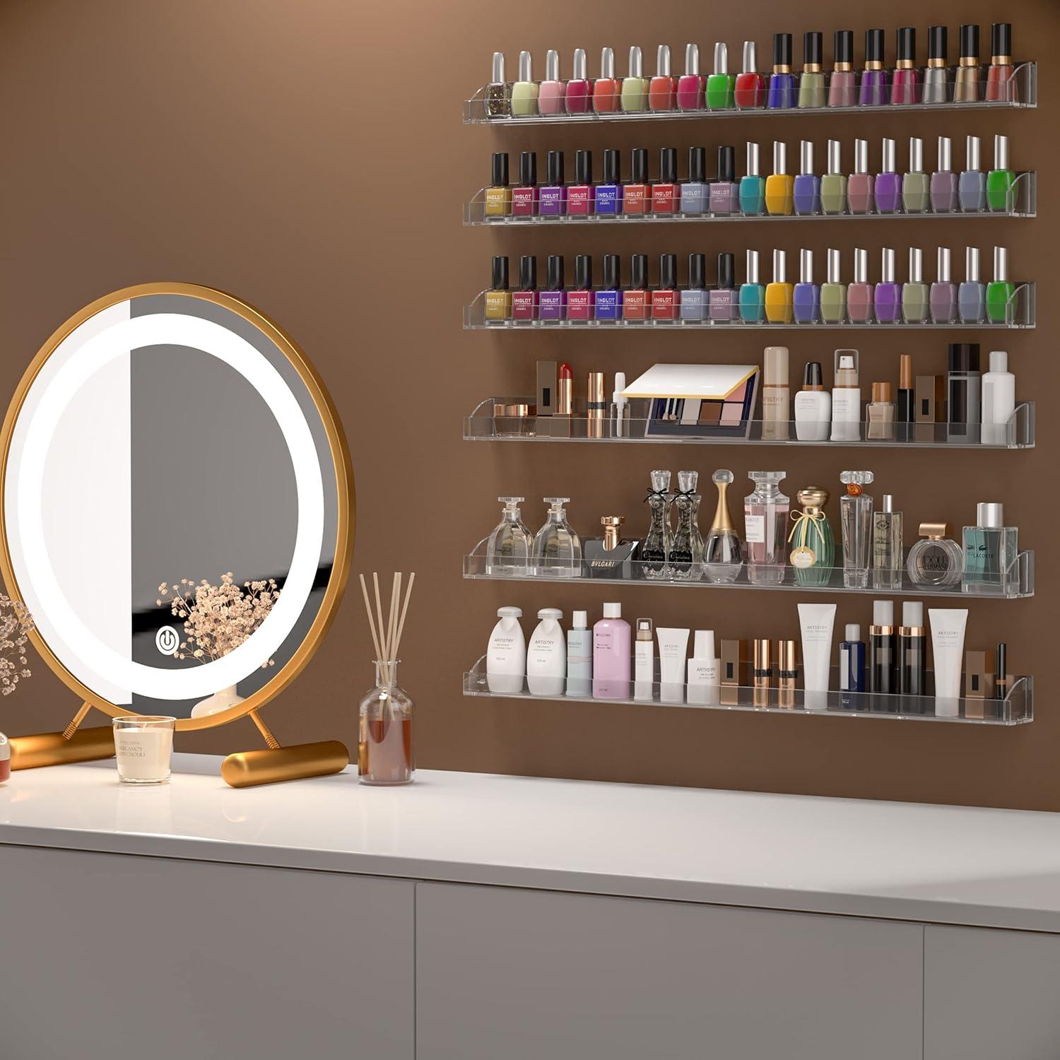 Estante de Esmalte de Uñas Hexsonhoma 24 Pulgadas Organizador 6 Unidades