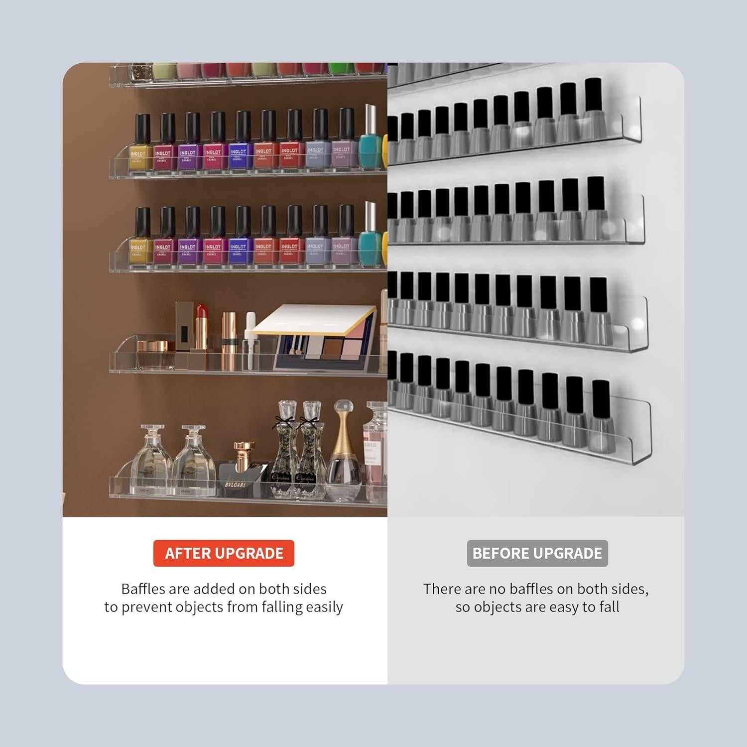 Estante de Esmalte de Uñas Hexsonhoma 24 Pulgadas Organizador 6 Unidades