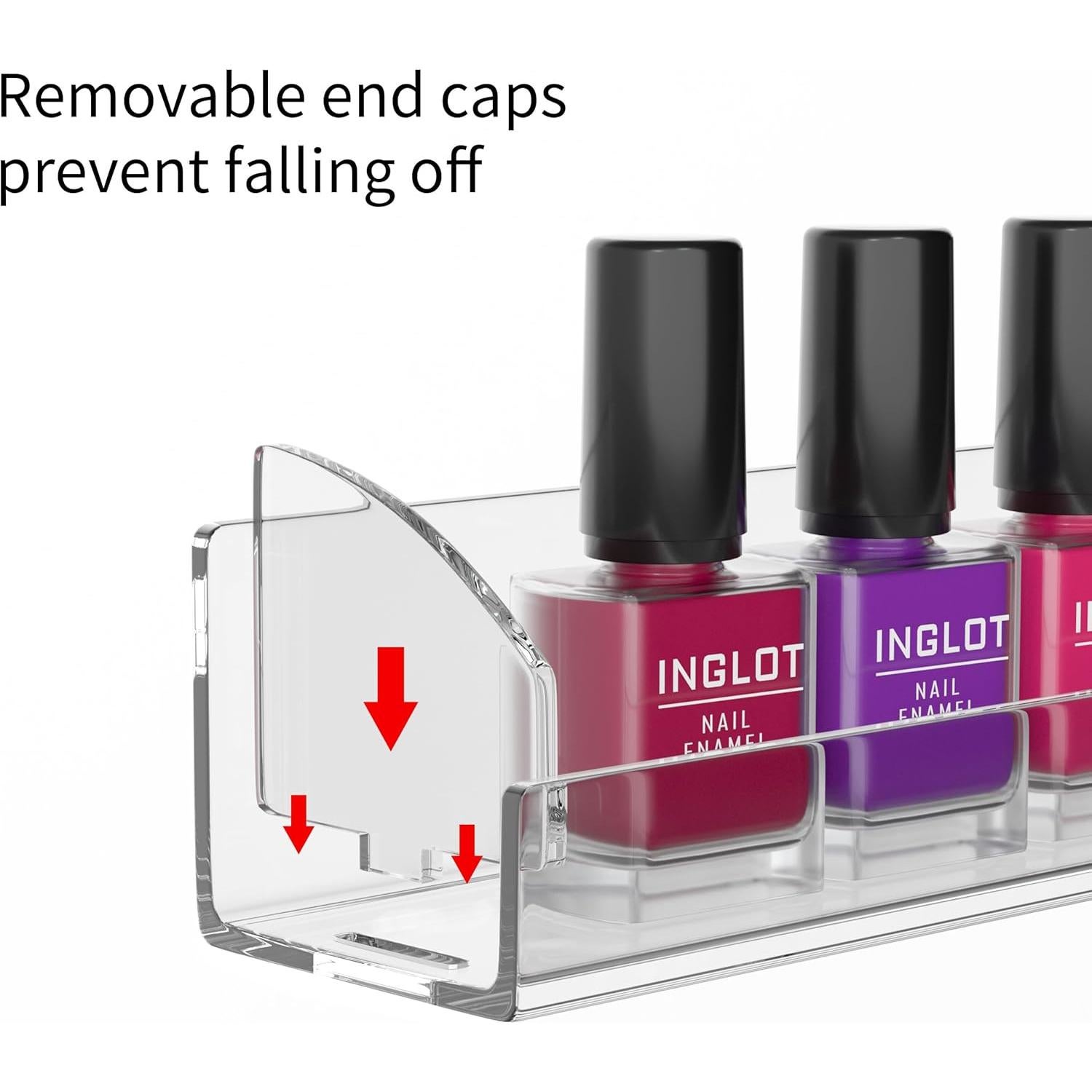 Estante de Esmalte de Uñas Hexsonhoma 24 Pulgadas Organizador 6 Unidades