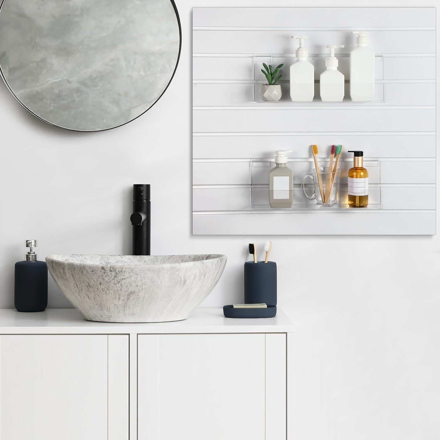 Estantes J de Slatwall Briwooody - 4 Piezas Acrílico Transparente