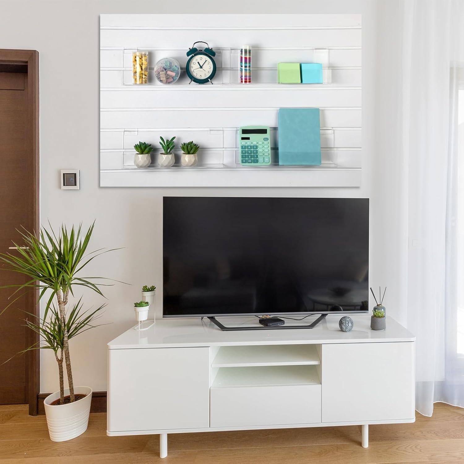 Estantes J de Slatwall Briwooody - 4 Piezas Acrílico Transparente