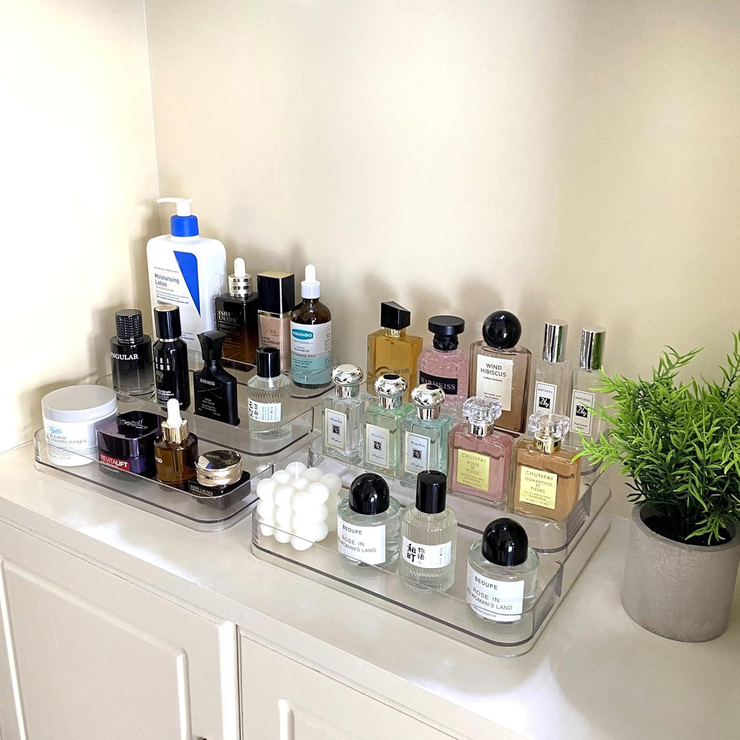 Organizador de Perfume Acrílico Rusnugic - 2 Estantes 3 Niveles