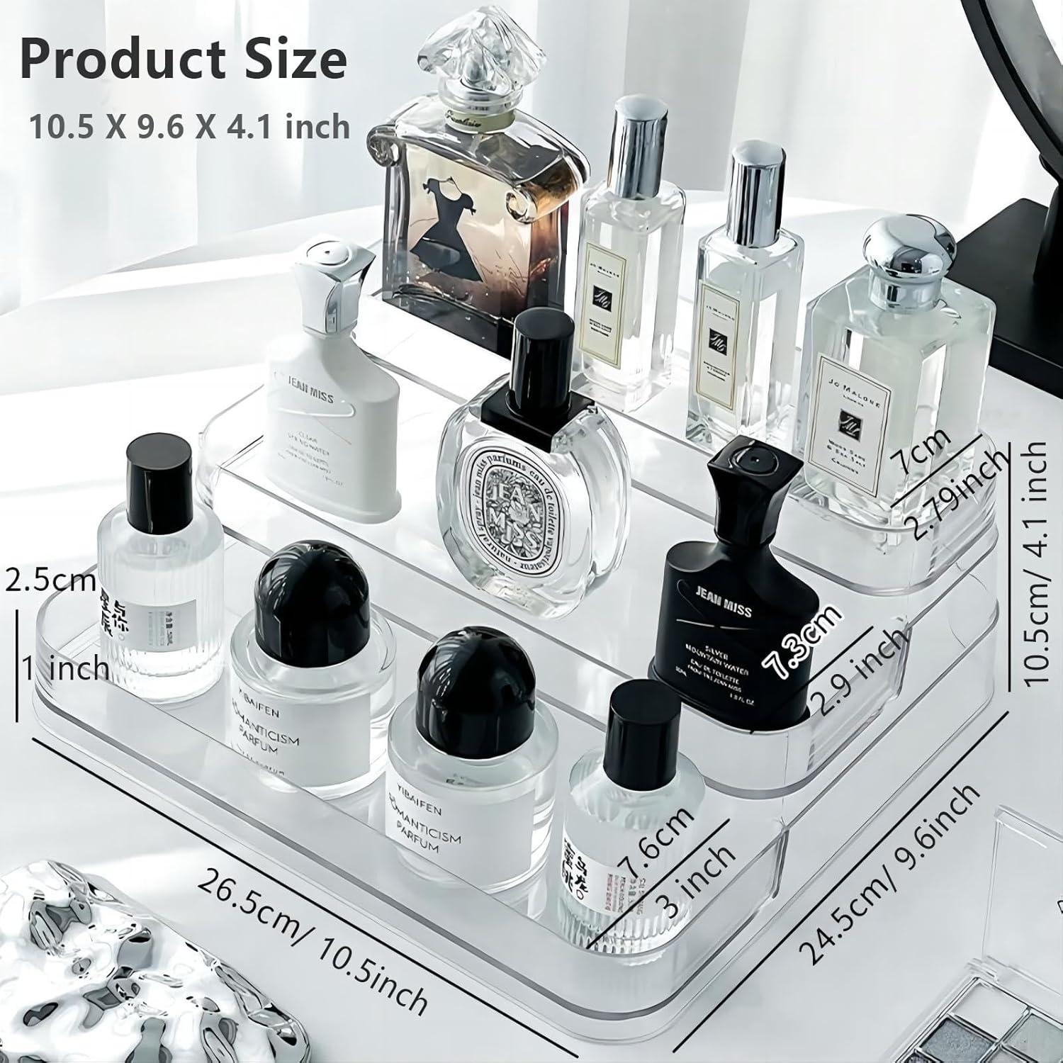 Organizador de Perfume Acrílico Rusnugic - 2 Estantes 3 Niveles