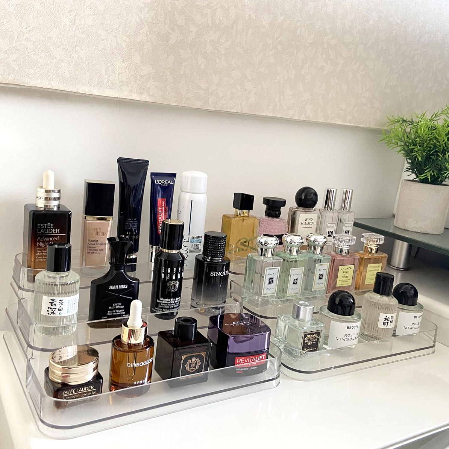 Organizador de Perfume Acrílico Rusnugic - 2 Estantes 3 Niveles