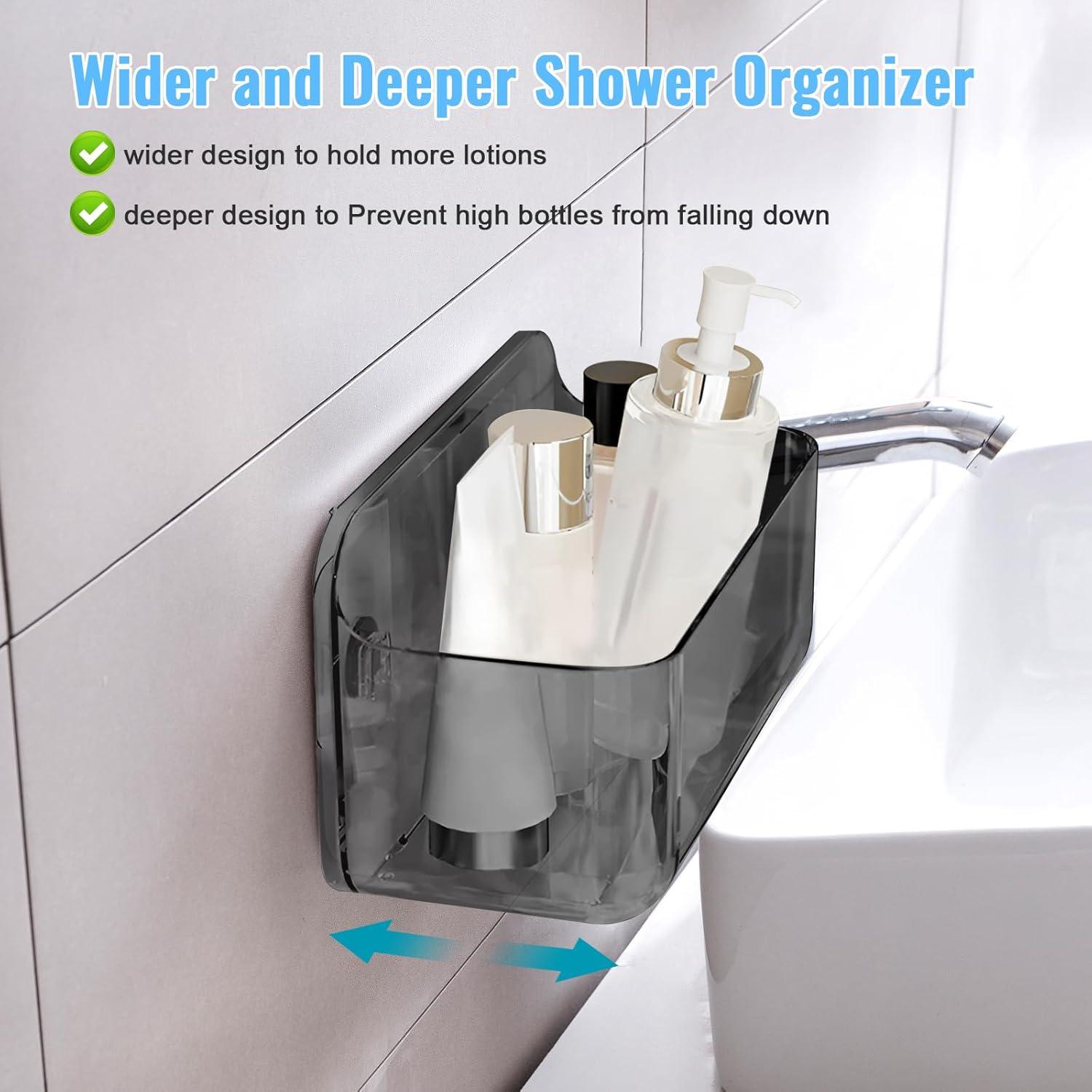 CGBE Organizador de Ducha Adhesivo Acrílico 2 Paquetes 7.02cm