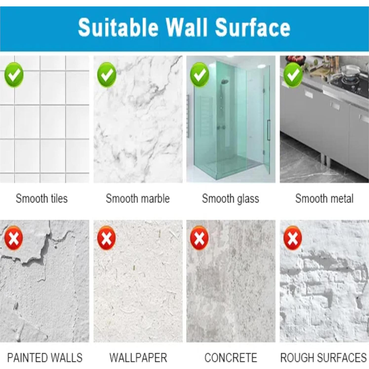 CGBE Organizador de Ducha Adhesivo Acrílico 2 Paquetes 7.02cm