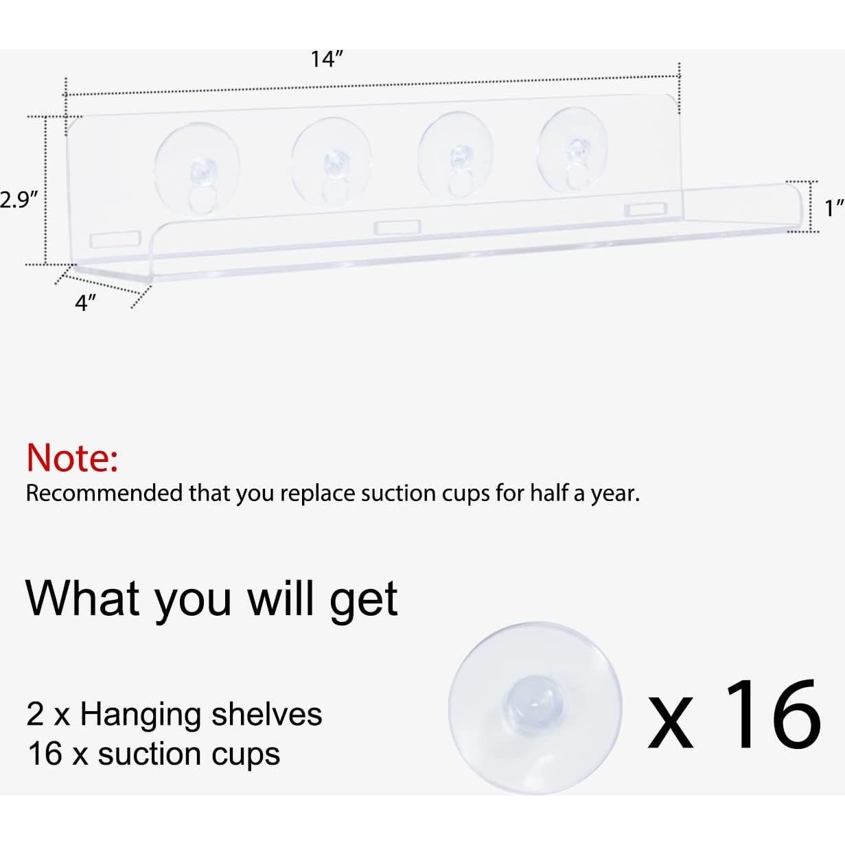 Estantes Flotantes para Ventana Sumerflos 2 Pack 35.5x10.2cm