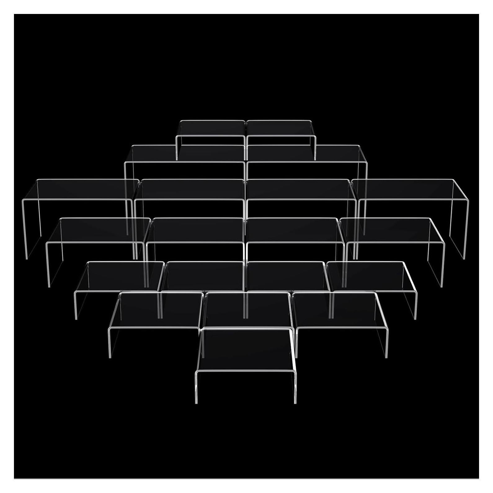 Soportes de Exhibición Acrílicos Chuangdi - 20 Piezas Transparentes