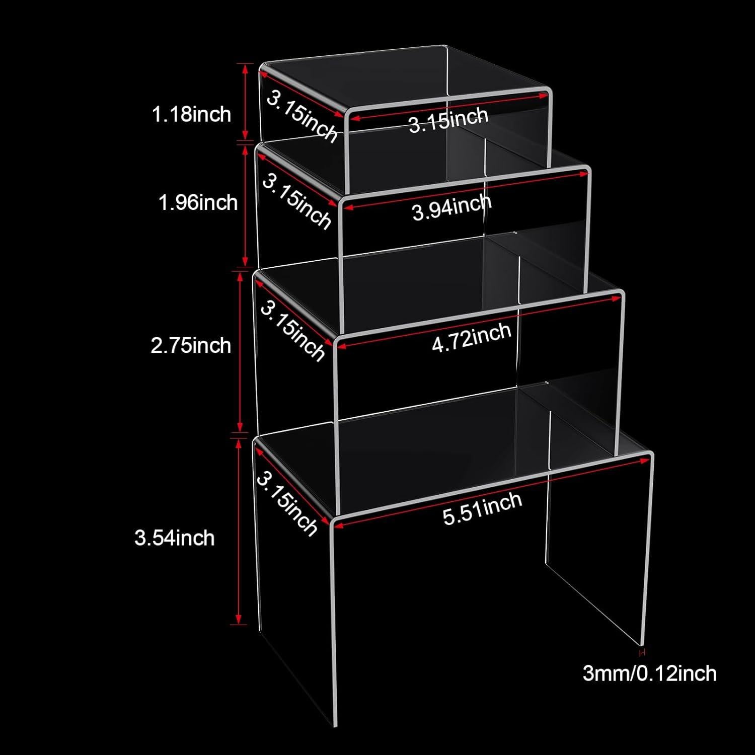 Soportes de Exhibición Acrílicos Chuangdi - 20 Piezas Transparentes