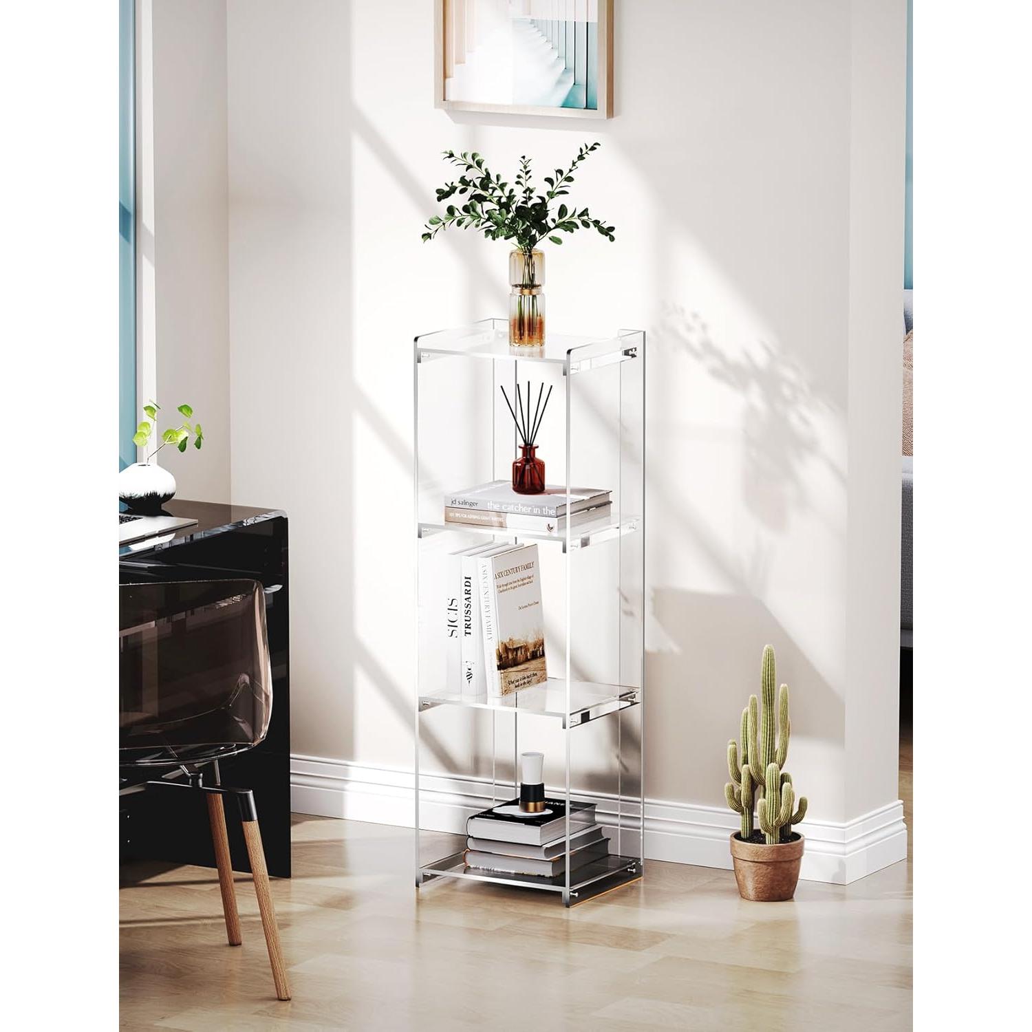 Estante de Libros Acrílico Acrylicolor 3 Cubos Transparente