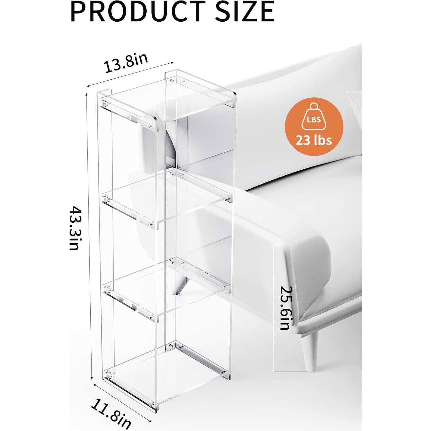 Estante de Libros Acrílico Acrylicolor 3 Cubos Transparente