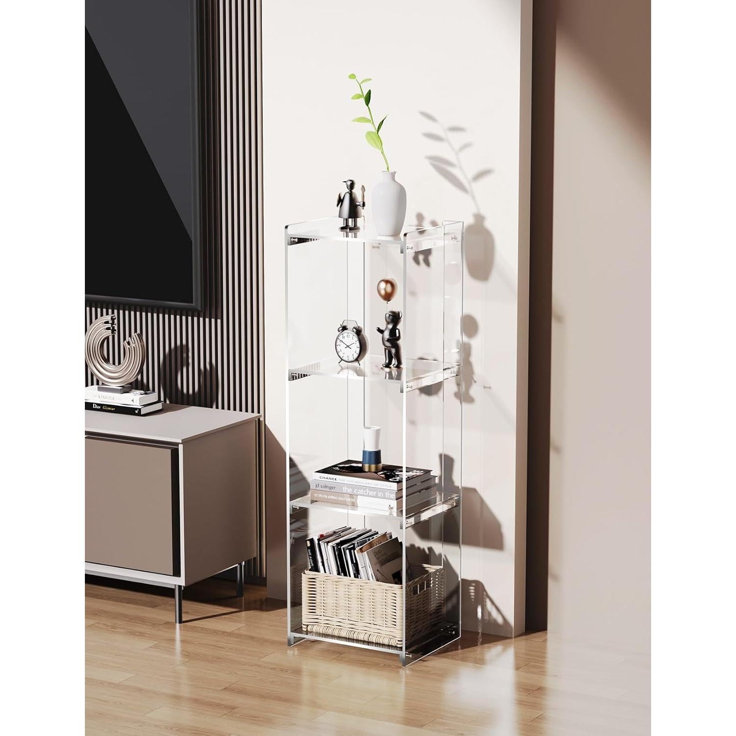 Estante de Libros Acrílico Acrylicolor 3 Cubos Transparente