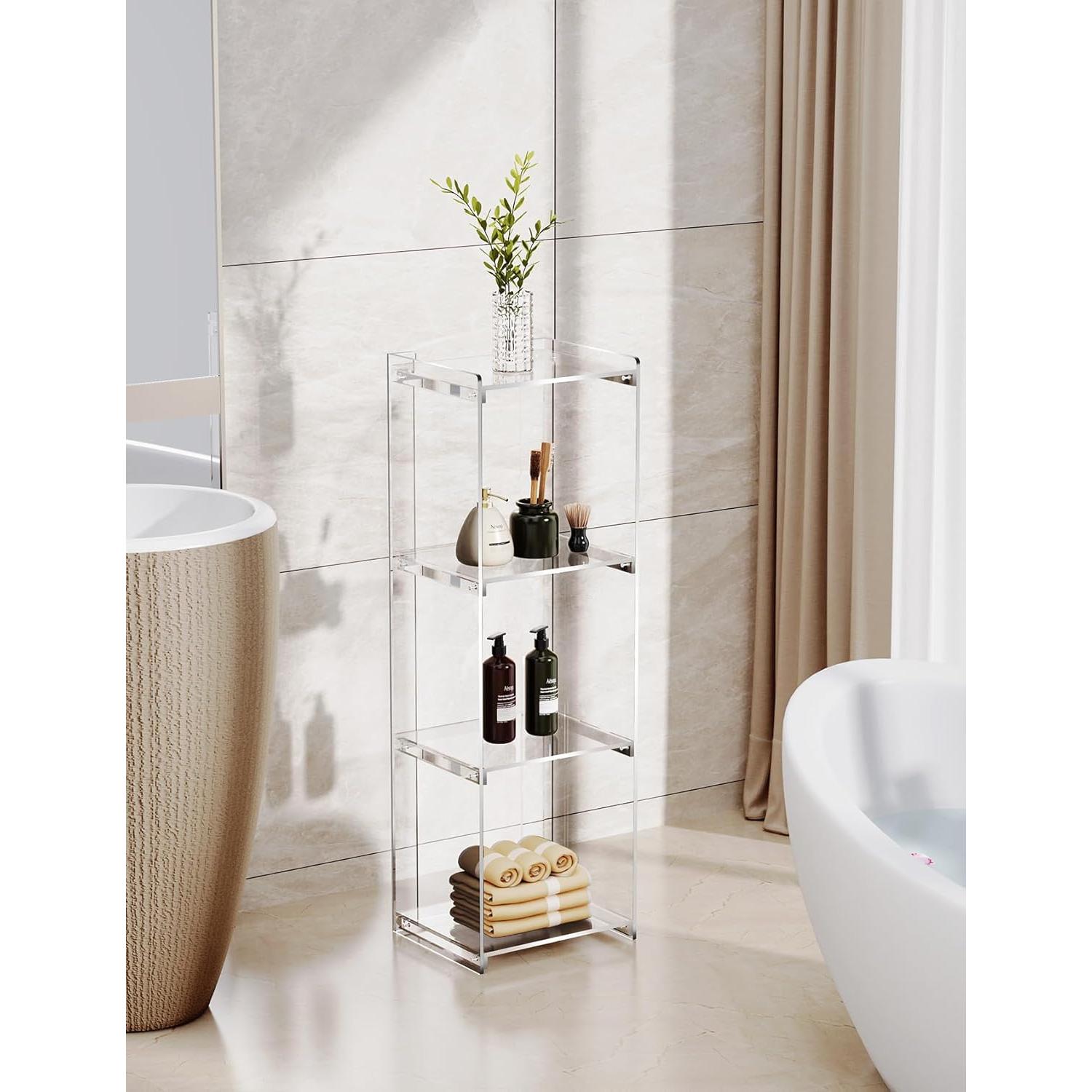 Estante de Libros Acrílico Acrylicolor 3 Cubos Transparente