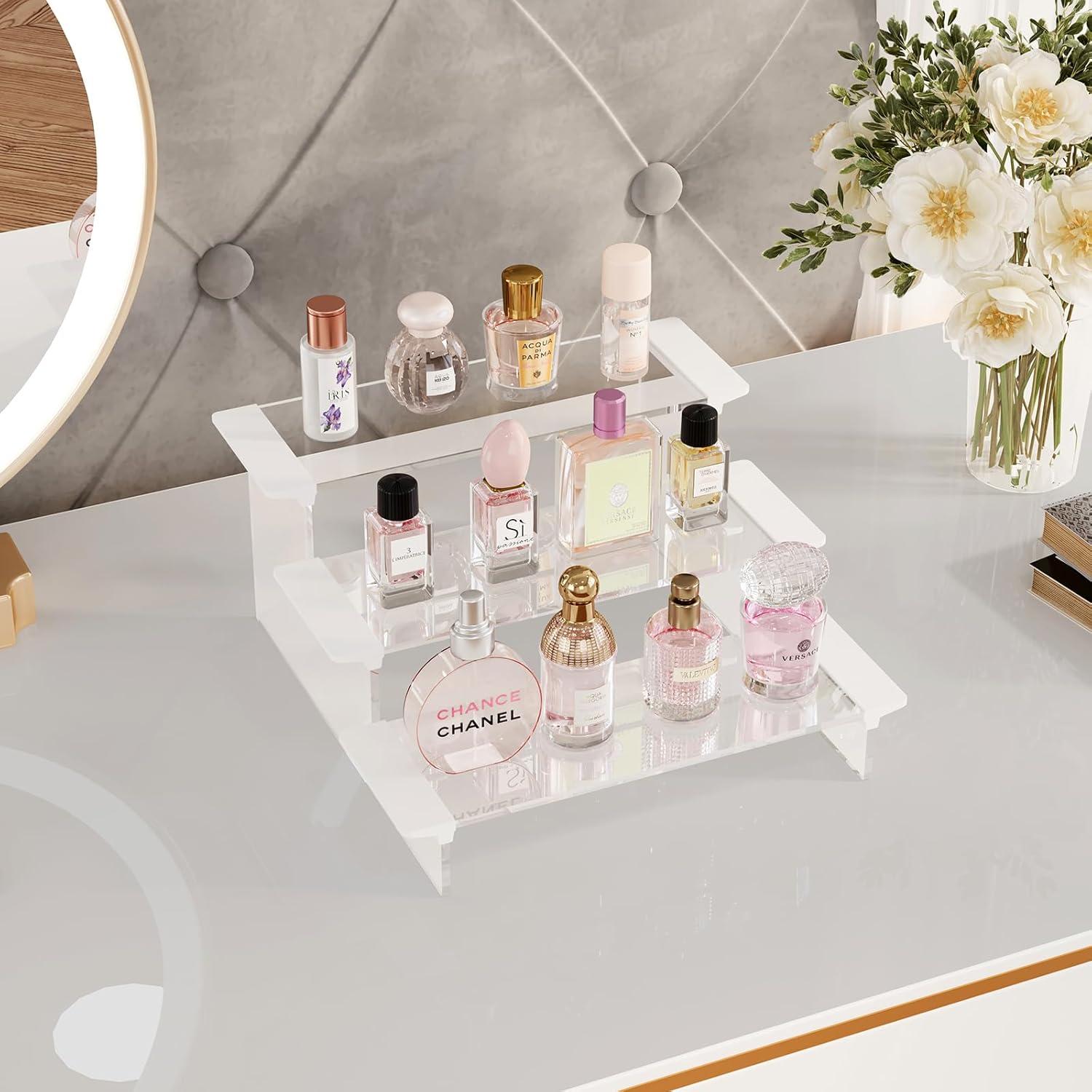 Soporte de exhibición acrílico KEMEAMZ 3 niveles 30x30.5x15cm