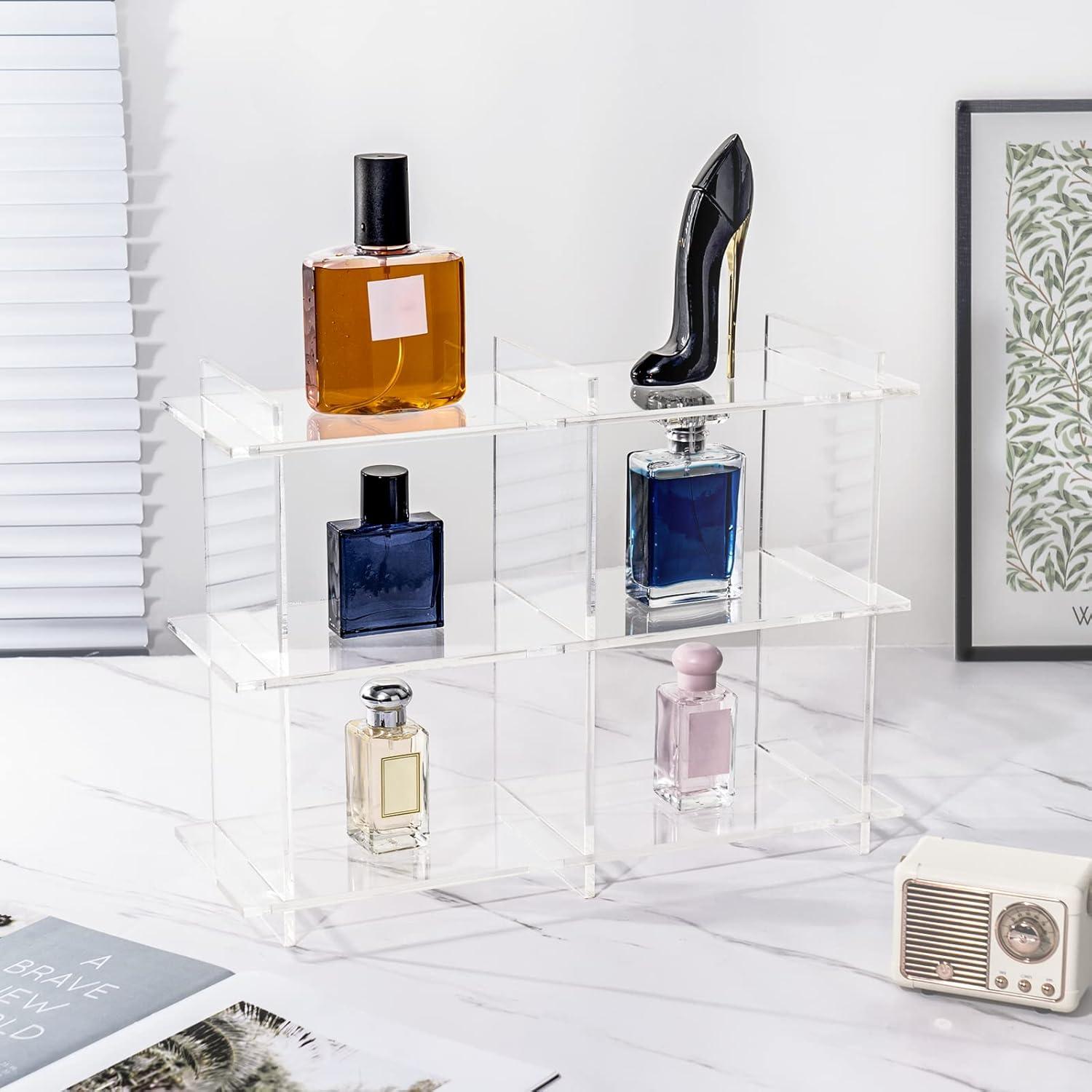 Estante de exhibición acrílico 3 niveles Sumerflos 40.1x14x30cm