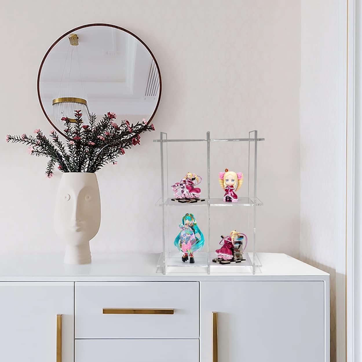 Estante de exhibición acrílico 3 niveles Sumerflos 40.1x14x30cm