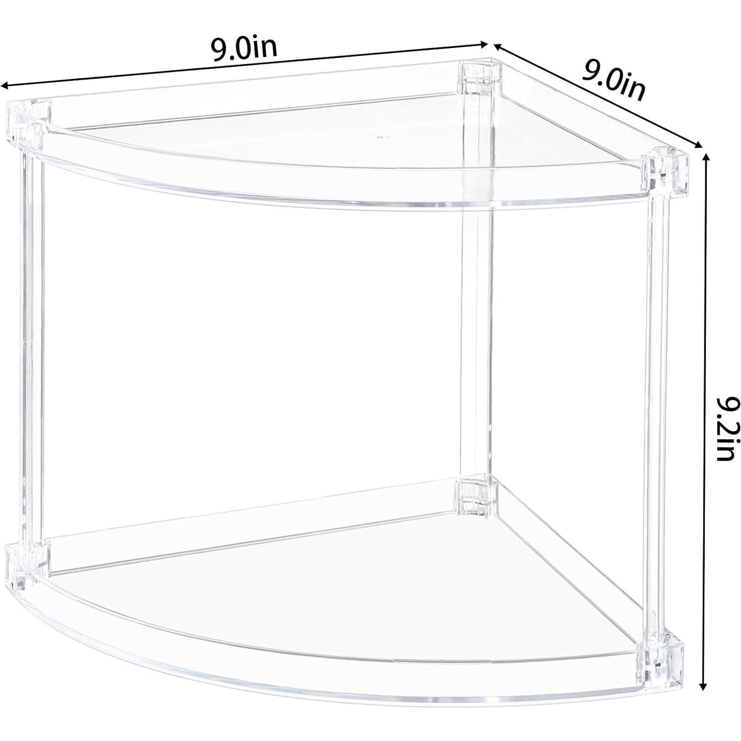 Estante de Esquina Acrílico Transparente Yieach 2 Niveles 23.37 cm