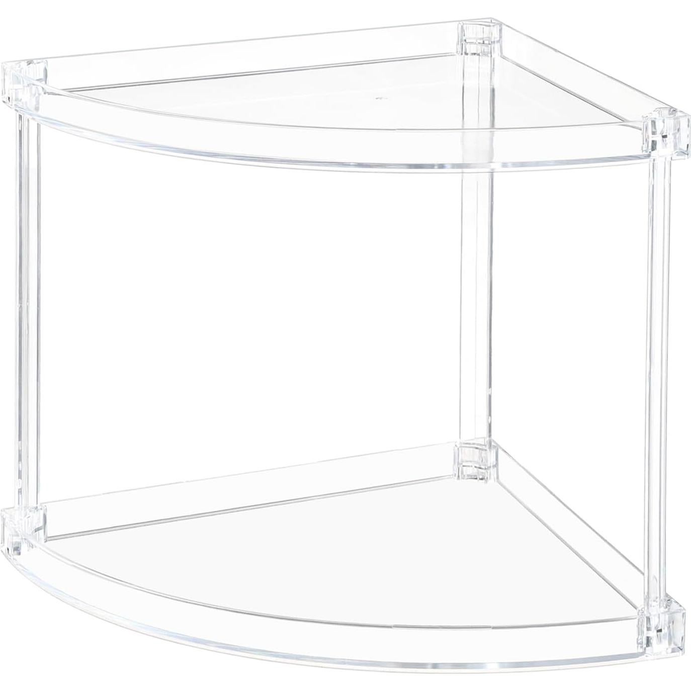 Estante de Esquina Acrílico Transparente Yieach 2 Niveles 23.37 cm