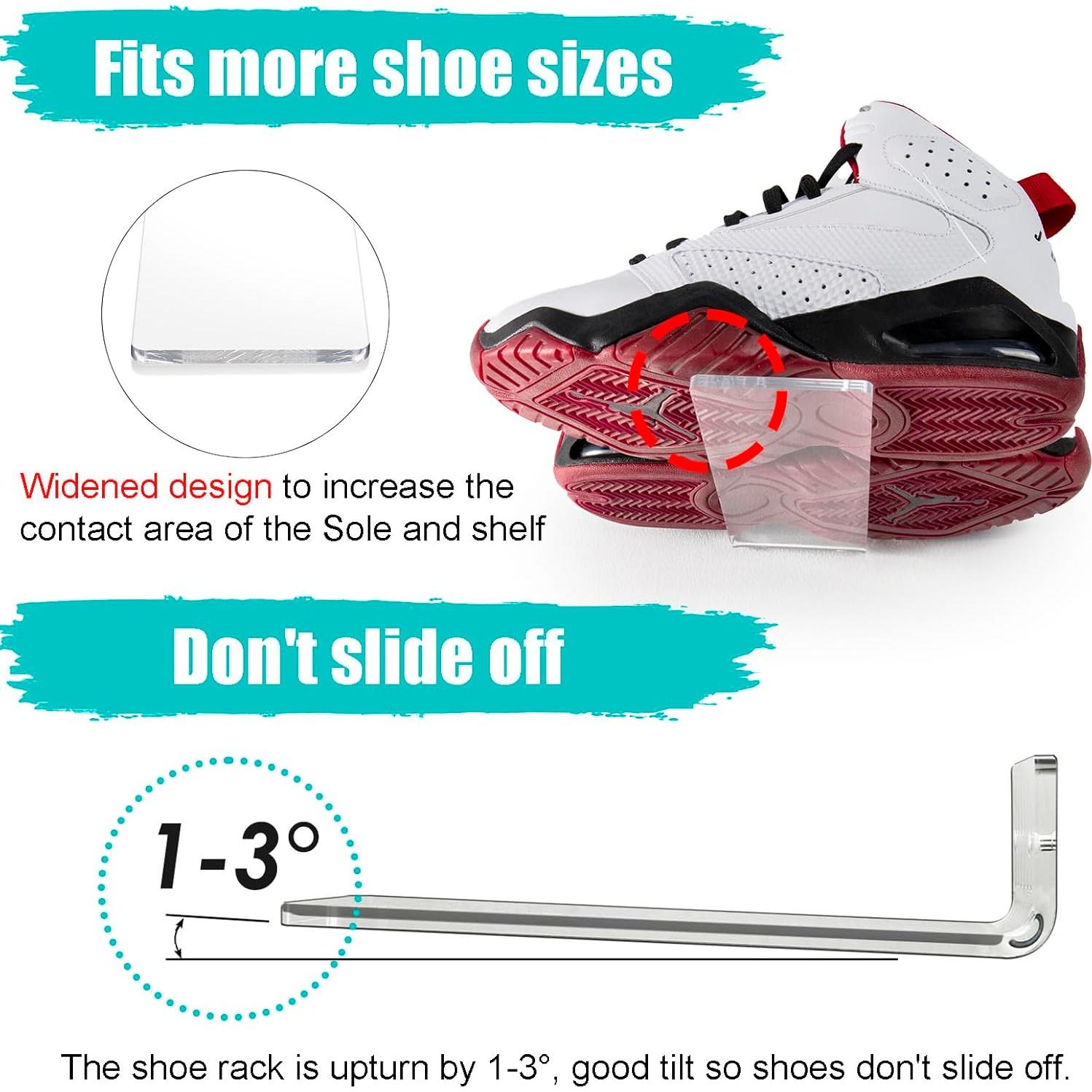 Estantes Flotantes para Zapatos SIPRDE - Juego de 6 Acrílico