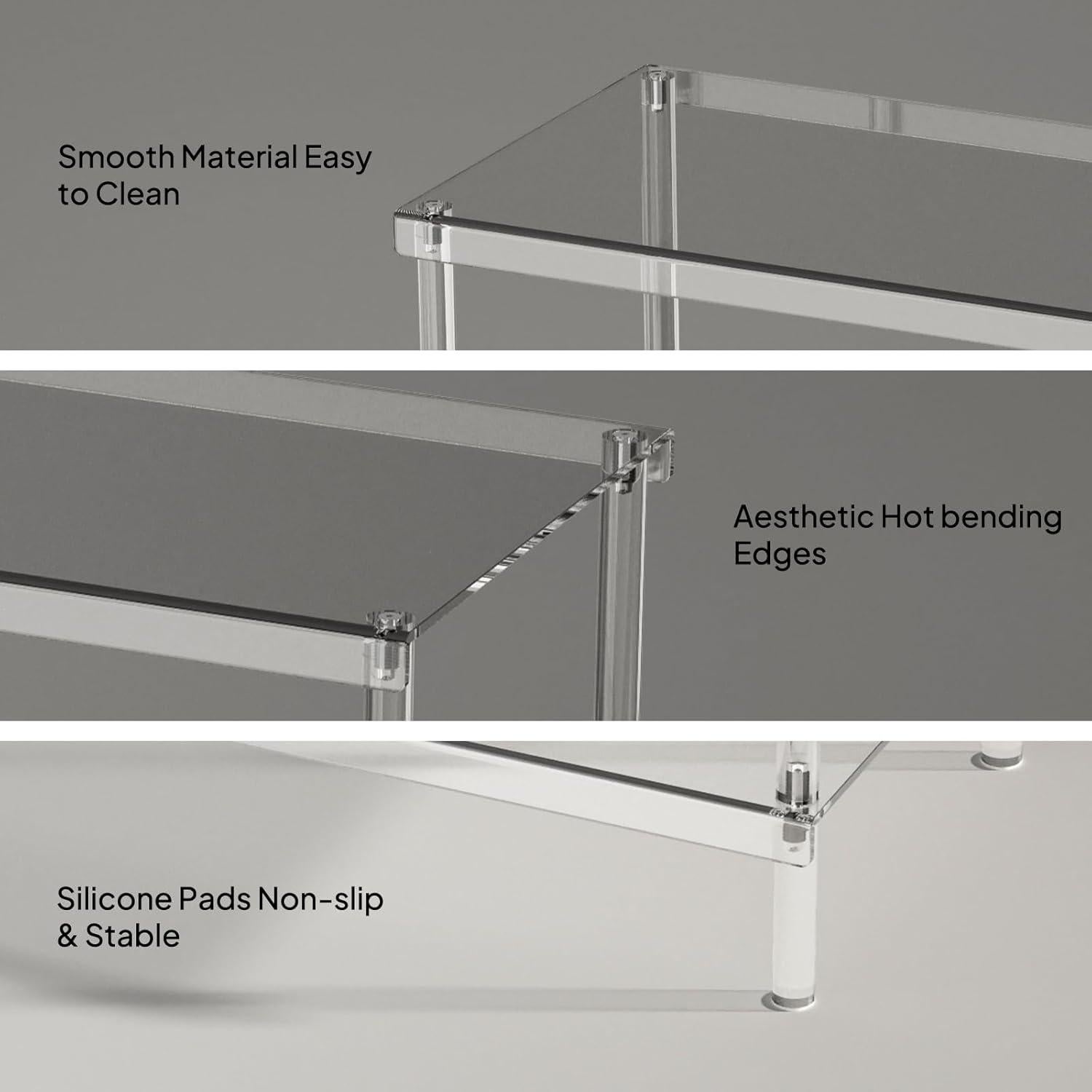 Estante para Zapatos Acrílico Aquiver 3 Niveles 65x30x51.5 cm