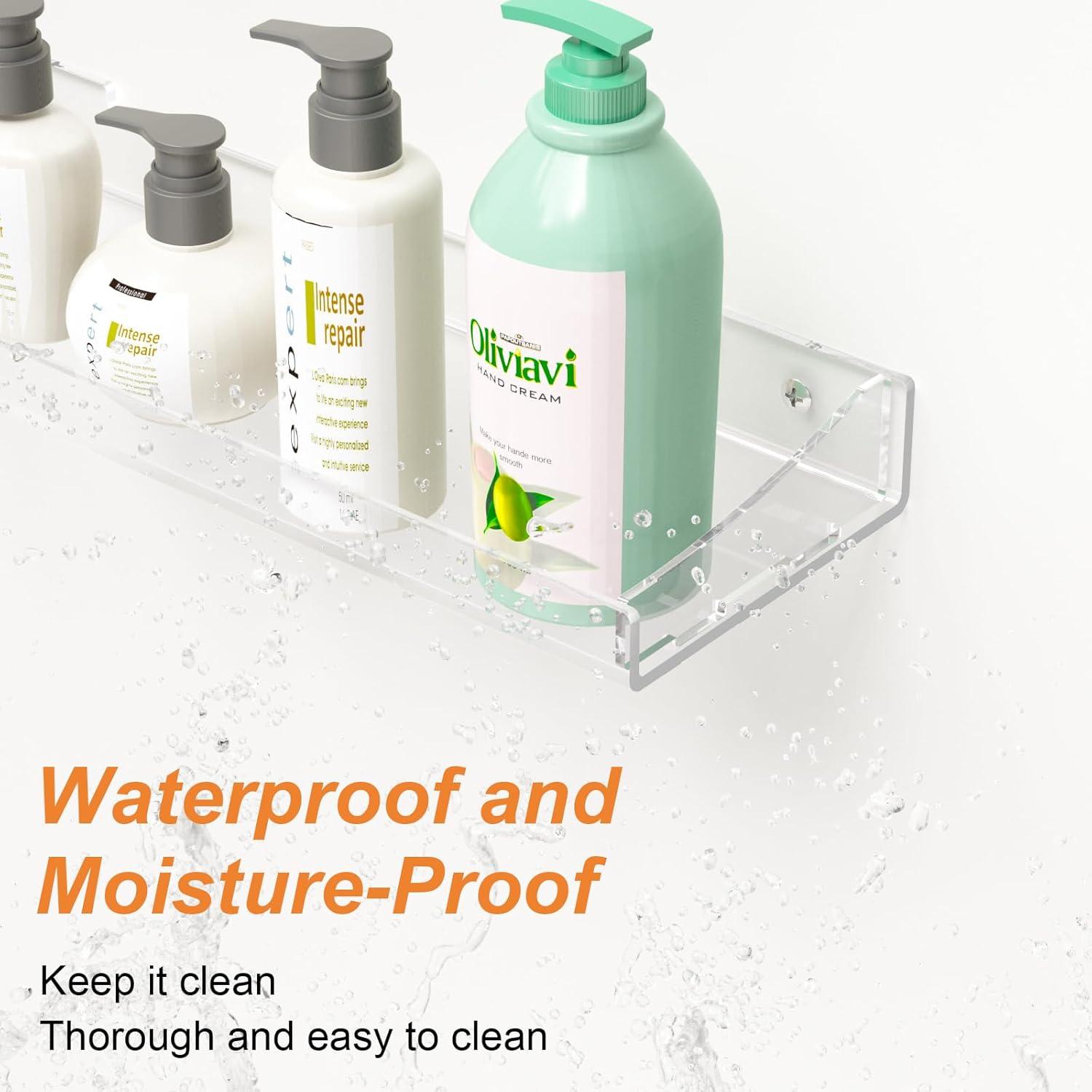 Estantes Flotantes de Acrílico Poerlve - 3 Paquete Transparente