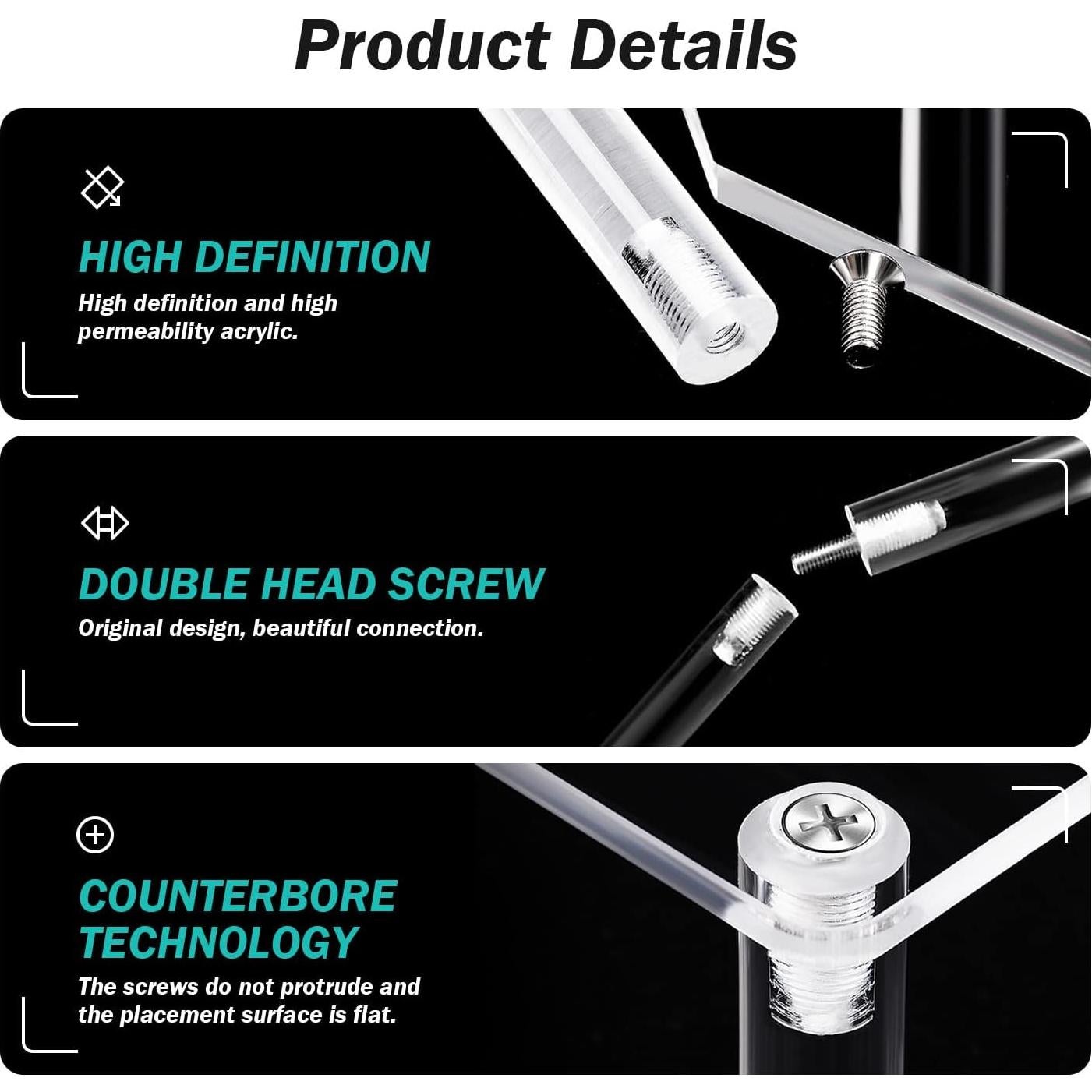 Soporte acrílico de exhibición 4 niveles M-sorflly para perfumes