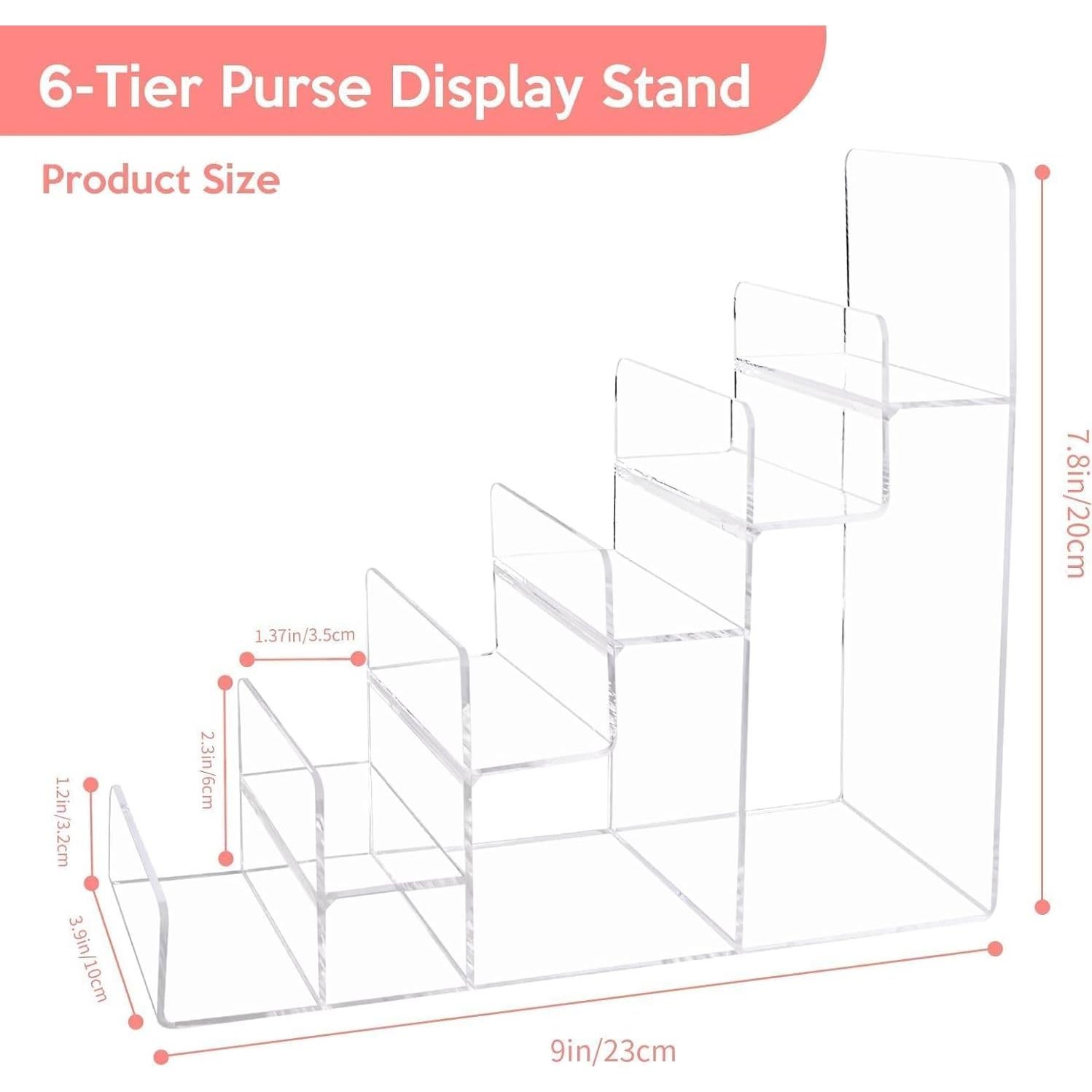 Soporte de exhibición acrílico 6 niveles Hoceium 21x10x24 cm
