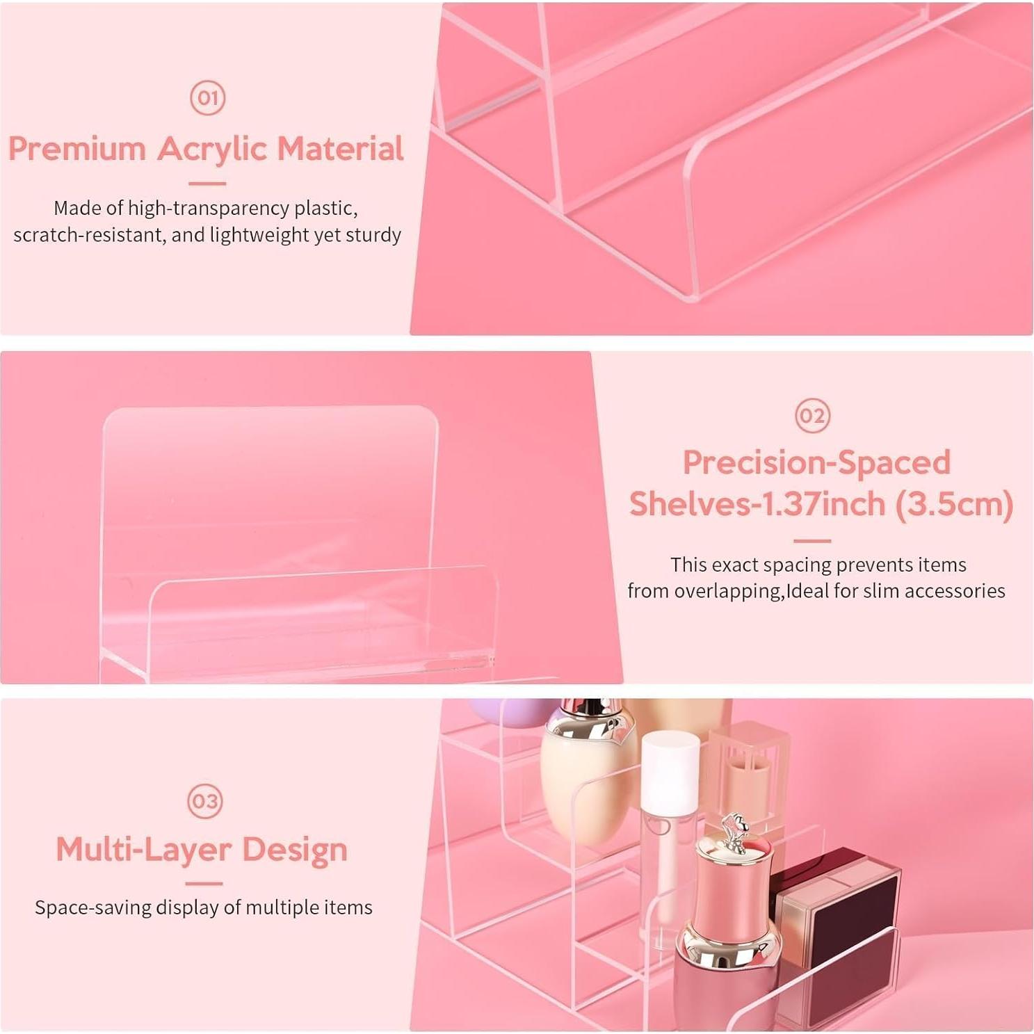 Soporte de exhibición acrílico 6 niveles Hoceium 21x10x24 cm